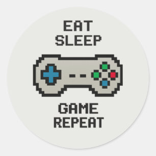 Pixelspelsticker – Roliga bärbara och konsoldekale Runt Klistermärke