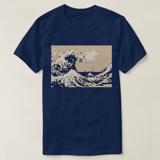 PIXELTsunami 8 bet PIXELkonst Tee Shirt (Design framsida)
