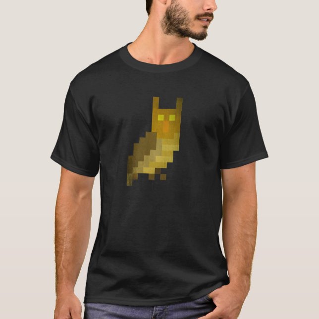 PIXELugglaT-tröja Tee Shirt (Framsida)