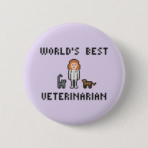 PIXELvärldens knäppas bäst kvinnliga veterinär Knapp