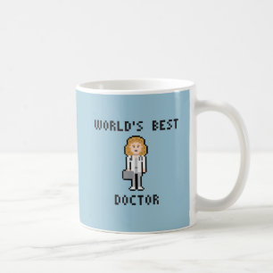PIXELvärlds bäst doktor - kvinnlig version - mug Kaffemugg