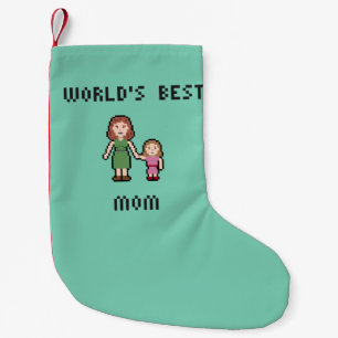 PIXELvärlds bäst julstrumpa för mamma för flic