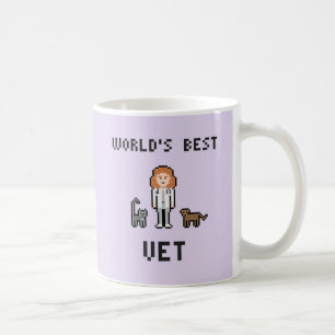PIXELvärlds bäst kvinnlig mugg för Vet