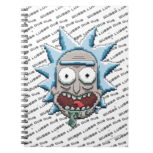Pixelverse Rick Drooling Head Anteckningsbok (Framsidan)