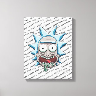 Pixelverse Rick Drooling Head Canvastryck