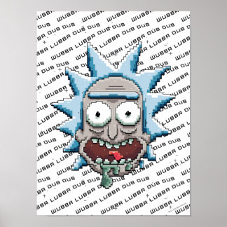 Pixelverse Rick Drooling Head Poster