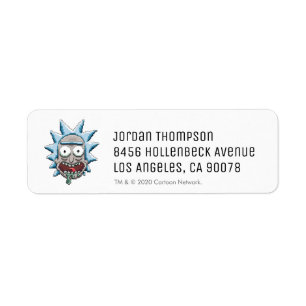Pixelverse Rick Drooling Head Returadress Etikett