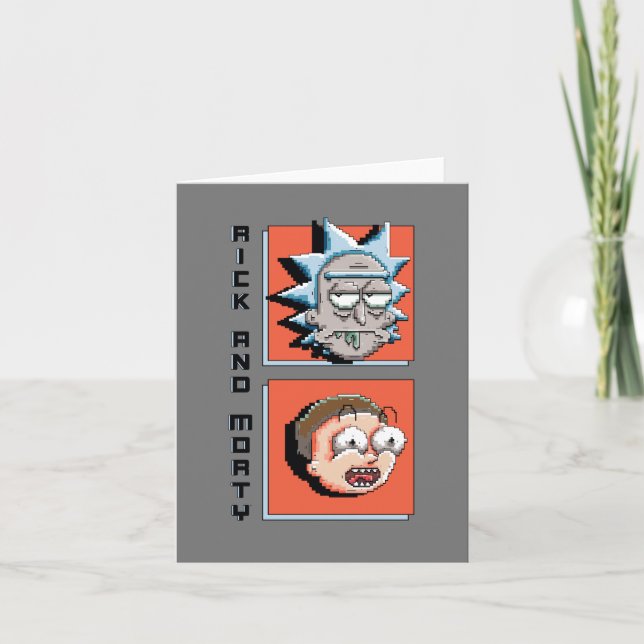 Pixelverse Rick och Morty Panel-grafik Anteckningskort (Framsida)