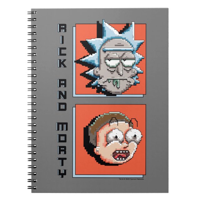 Pixelverse Rick och Morty Panel Graphic Anteckningsbok (Framsidan)