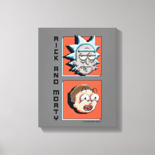 Pixelverse Rick och Morty Panel Graphic Canvastryck