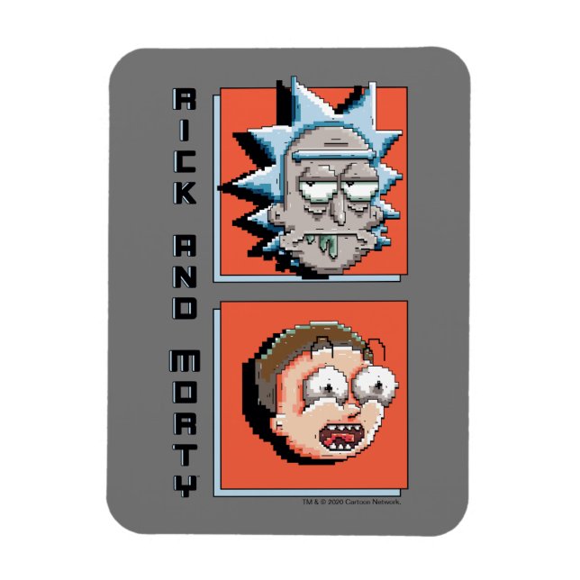 Pixelverse Rick och Morty Panel Graphic Magnet (Vertikal)