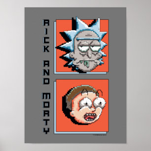 Pixelverse Rick och Morty Panel Graphic Poster