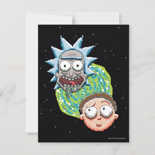Pixelverse Rick och Morty Portal Graphic Anteckningskort (Framsida)