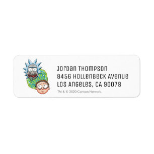 Pixelverse Rick och Morty Portal Graphic Returadress Etikett