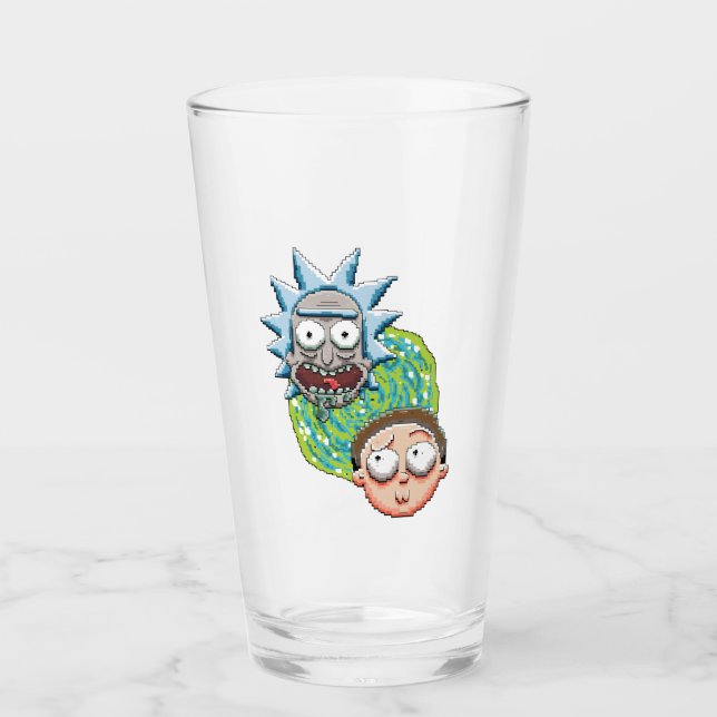 Pixelverse Rick och Morty Portal Graphics Glaskopp (Framsida)
