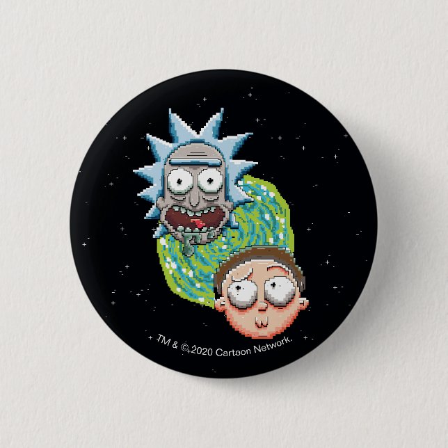 Pixelverse Rick och Morty Portal Graphics Knapp (Framsida)