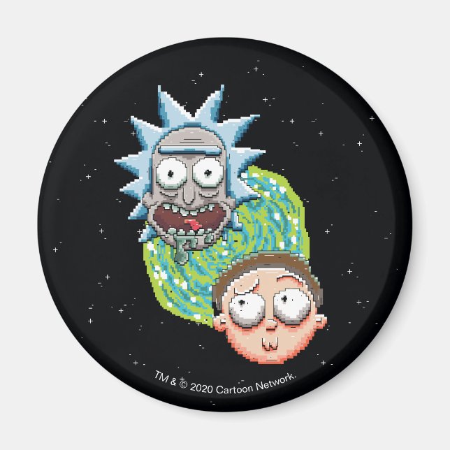 Pixelverse Rick och Morty Portal Graphics Magnet (Framsidan)