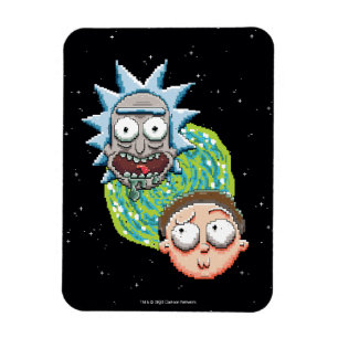 Pixelverse Rick och Morty Portal Graphics Magnet