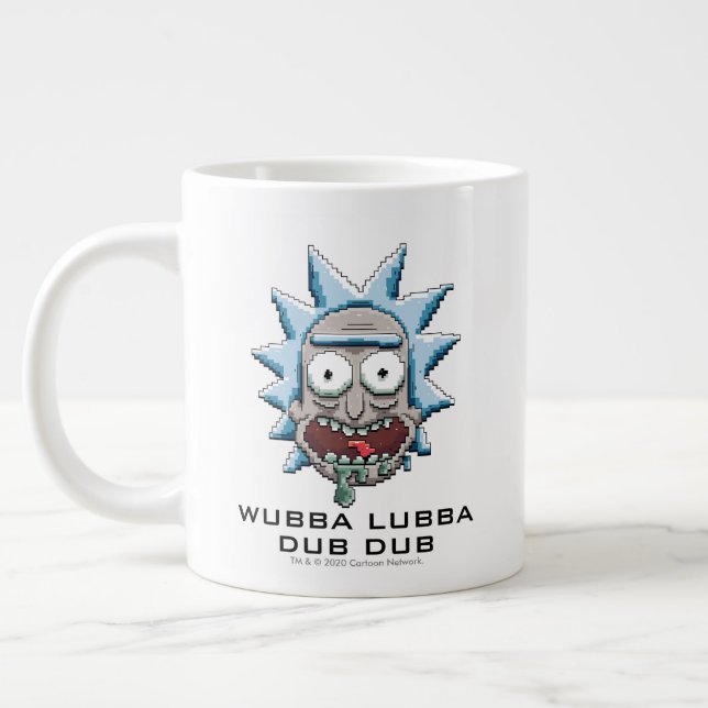 Pixelverse Rick salivande huvud Jumbo Mugg (Vänster)