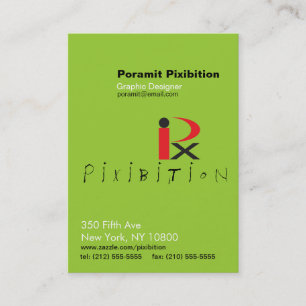Pixibition vertikal knubbig visitkort Template9