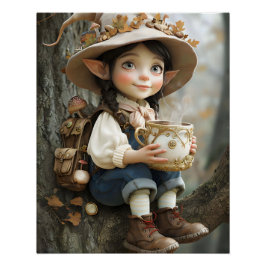 Pixie Beige Hat Spegel Facing Höger Poster Perfect Poster