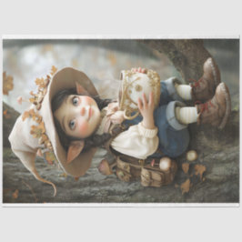 Pixie Beige Hat Spegel Facing Höger Tissue Paper