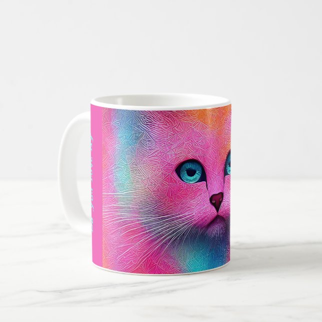 "Pixie" Blå Ögon” Kaffemugg (Framsida vänster)