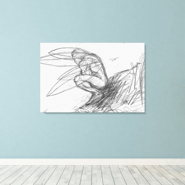 Pixie Damm i Vinden Canvastryck (Insitu (trägolv))