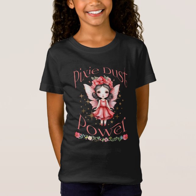 Pixie Dust Power Black T-Shirt (Framsida)