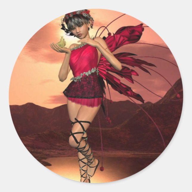 Pixie Dust Stickers Runt Klistermärke (Framsida)