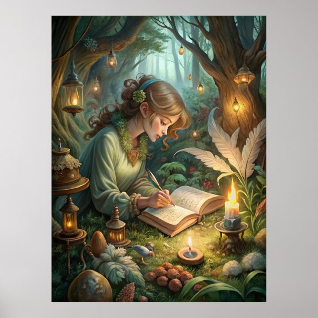 Pixie Girl Writing Poster (Framsidan)