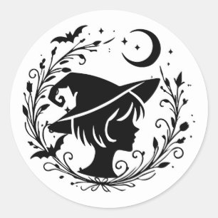 Pixie Häxa Wicca Magi Häxor Halloween Runt Klistermärke