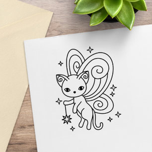 Pixie Katt Älvvingar Kitty Stämpel