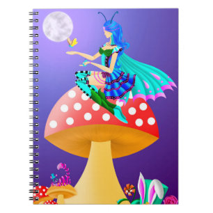 Pixie on Mushroom Wonderland Anteckningsbok