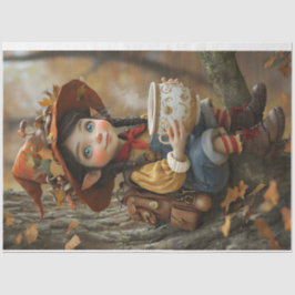 Pixie-Orangens Höger för att hantera frågepapper