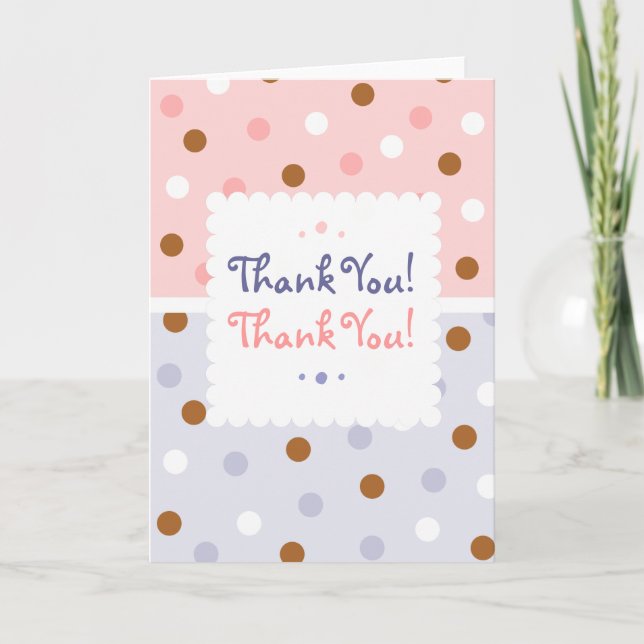 Pixie Polka dots Twin Tack Notecard (Framsida)