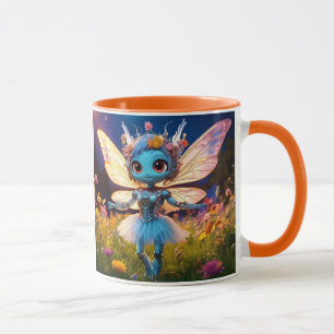 Pixie Robot Ballerina Dansar i Vildblommor Mugg