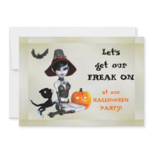 Pixie Witch Freak på Halloween fest