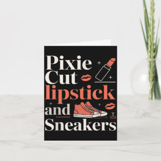Pixieklipp lipstick och sneakers kort hårstil 