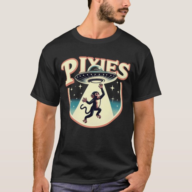 Pixier - Den här apans Borta till rymden T Shirt (Framsida)