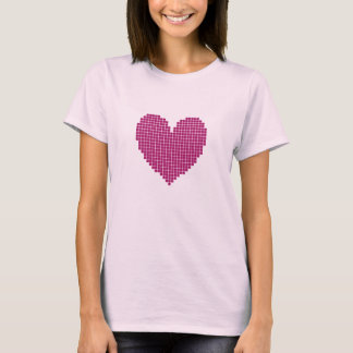 Pixlad hjärta t shirt