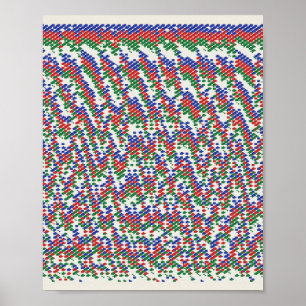 Pixlad matematisk mönster poster