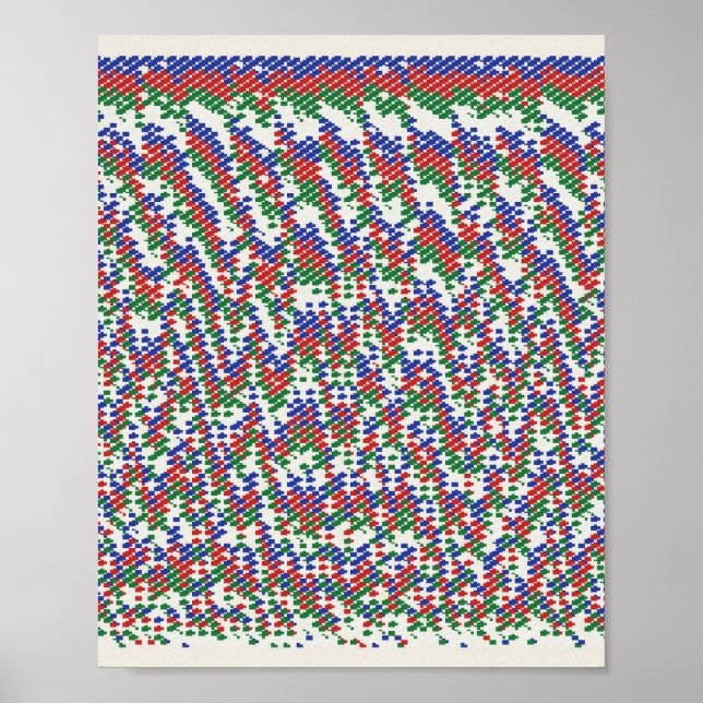 Pixlad matematisk mönster  poster (Framsidan)