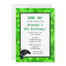 Pixlar för grönt Gamer | Födelsedagsfest av Anpass