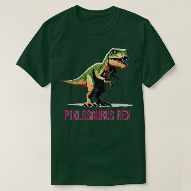 Pixlosaurus Rex, Retro-Beasten T Shirt (Design framsida)