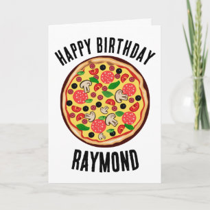 PIZA ANPASSNINGSBAR PERSONLIG BIRTHDAY GREETING C KORT