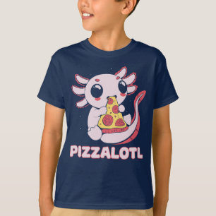 PIZALOTL söt axolotl amphibian eat pizza älskare T Shirt