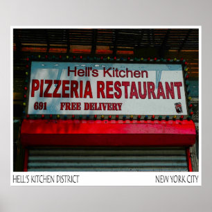 PIZERIA HELLS KITCHEN- POSTER