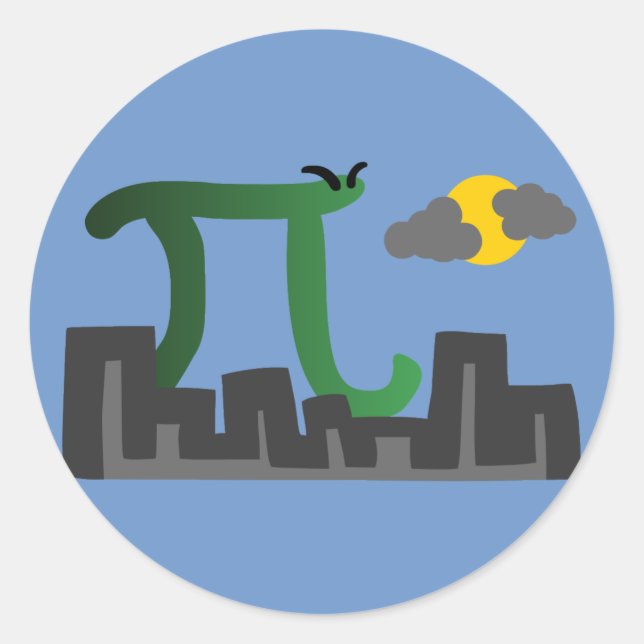 Pizilla Runt Klistermärke (Framsida)