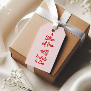 Pizza 1:a handskriven ritad del av Roligtens födel Presentetikett